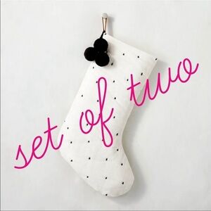 HEARTH & HAND by Magnolia | White & Black Set of 2 Rustic Star Stockings